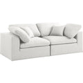 Meridian Serene Stationary Fabric Sofa 601Cream-S80 IMAGE 1