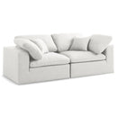  Manufacturer Color_Cream -- Meridian Serene Stationary Fabric Sofa IMAGE 1