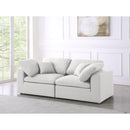  Manufacturer Color_Cream -- Meridian Serene Stationary Fabric Sofa IMAGE 2