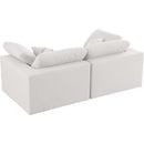  Manufacturer Color_Cream -- Meridian Serene Stationary Fabric Sofa IMAGE 4
