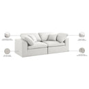  Manufacturer Color_Cream -- Meridian Serene Stationary Fabric Sofa IMAGE 9
