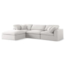  Manufacturer Color_Cream -- Meridian Serene Fabric 4 pc Sectional IMAGE 1