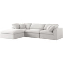  Manufacturer Color_Cream -- Meridian Serene Fabric 4 pc Sectional IMAGE 2