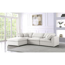  Manufacturer Color_Cream -- Meridian Serene Fabric 4 pc Sectional IMAGE 3