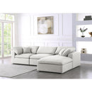  Manufacturer Color_Cream -- Meridian Serene Fabric 4 pc Sectional IMAGE 4