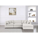  Manufacturer Color_Cream -- Meridian Serene Fabric 4 pc Sectional IMAGE 5