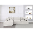  Manufacturer Color_Cream -- Meridian Serene Fabric 4 pc Sectional IMAGE 6