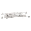  Manufacturer Color_Cream -- Meridian Serene Fabric 5 pc Sectional IMAGE 13