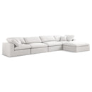  Manufacturer Color_Cream -- Meridian Serene Fabric 5 pc Sectional IMAGE 1