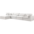  Manufacturer Color_Cream -- Meridian Serene Fabric 5 pc Sectional IMAGE 2
