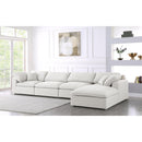  Manufacturer Color_Cream -- Meridian Serene Fabric 5 pc Sectional IMAGE 4