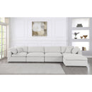  Manufacturer Color_Cream -- Meridian Serene Fabric 5 pc Sectional IMAGE 5