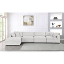  Manufacturer Color_Cream -- Meridian Serene Fabric 5 pc Sectional IMAGE 6