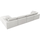  Manufacturer Color_Cream -- Meridian Serene Fabric 5 pc Sectional IMAGE 7