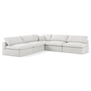  Manufacturer Color_Cream -- Meridian Serene Fabric 5 pc Sectional IMAGE 1