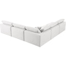  Manufacturer Color_Cream -- Meridian Serene Fabric 5 pc Sectional IMAGE 3