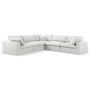  Manufacturer Color_Cream -- Meridian Serene Fabric 5 pc Sectional IMAGE 1