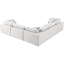  Manufacturer Color_Cream -- Meridian Serene Fabric 5 pc Sectional IMAGE 3