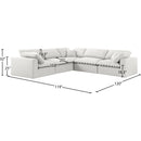  Manufacturer Color_Cream -- Meridian Serene Fabric 5 pc Sectional IMAGE 7