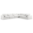  Manufacturer Color_Cream -- Meridian Serene Fabric 6 pc Sectional IMAGE 1