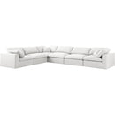  Manufacturer Color_Cream -- Meridian Serene Fabric 6 pc Sectional IMAGE 2