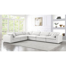  Manufacturer Color_Cream -- Meridian Serene Fabric 6 pc Sectional IMAGE 3
