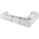  Manufacturer Color_Cream -- Meridian Serene Fabric 6 pc Sectional IMAGE 6