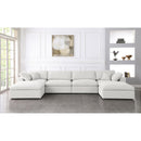  Manufacturer Color_Cream -- Meridian Serene Fabric 6 pc Sectional IMAGE 3