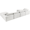  Manufacturer Color_Cream -- Meridian Serene Fabric 6 pc Sectional IMAGE 4