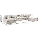  Manufacturer Color_Cream -- Meridian Serene Fabric 6 pc Sectional IMAGE 8