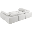  Manufacturer Color_Cream -- Meridian Serene Fabric 6 pc Sectional IMAGE 4