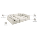  Manufacturer Color_Cream -- Meridian Serene Fabric 6 pc Sectional IMAGE 8