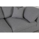  Manufacturer Color_Grey -- Serene 158" Grey Linen Textured Fabric Upholstered Deluxe Comfort 6 pc Modular Sectional IMAGE 7