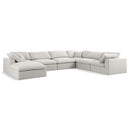  Manufacturer Color_Cream -- Meridian Serene Fabric 7 pc Sectional IMAGE 1