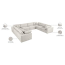  Manufacturer Color_Cream -- Meridian Serene Fabric 8 pc Sectional IMAGE 10