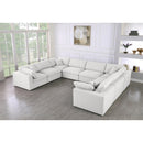  Manufacturer Color_Cream -- Meridian Serene Fabric 8 pc Sectional IMAGE 2