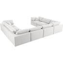  Manufacturer Color_Cream -- Meridian Serene Fabric 8 pc Sectional IMAGE 4