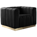Meridian Marlon Stationary Fabric Chair 603Black-C IMAGE 1