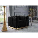 Manufacturer Color_Black -- Meridian Marlon Stationary Fabric Chair IMAGE 2