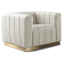  Manufacturer Color_Cream -- Marlon Cream Velvet Upholstered Chair IMAGE 1