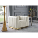  Manufacturer Color_Cream -- Marlon Cream Velvet Upholstered Chair IMAGE 2