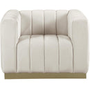  Manufacturer Color_Cream -- Marlon Cream Velvet Upholstered Chair IMAGE 4