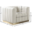  Manufacturer Color_Cream -- Marlon Cream Velvet Upholstered Chair IMAGE 8