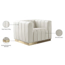  Manufacturer Color_Cream -- Marlon Cream Velvet Upholstered Chair IMAGE 9