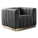  Manufacturer Color_Grey -- Marlon Grey Velvet Upholstered Chair IMAGE 1