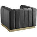  Manufacturer Color_Grey -- Marlon Grey Velvet Upholstered Chair IMAGE 3