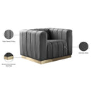 Meridian Marlon Grey Velvet Chair IMAGE 9