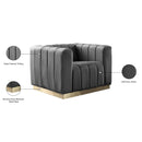  Manufacturer Color_Grey -- Marlon Grey Velvet Upholstered Chair IMAGE 9