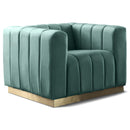  Manufacturer Color_Mint -- Marlon Mint Velvet Upholstered Chair IMAGE 1