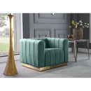  Manufacturer Color_Mint -- Marlon Mint Velvet Upholstered Chair IMAGE 2